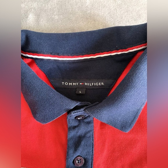 Tommy Hilfiger long sleeve polo, size L - Picture 2 of 6